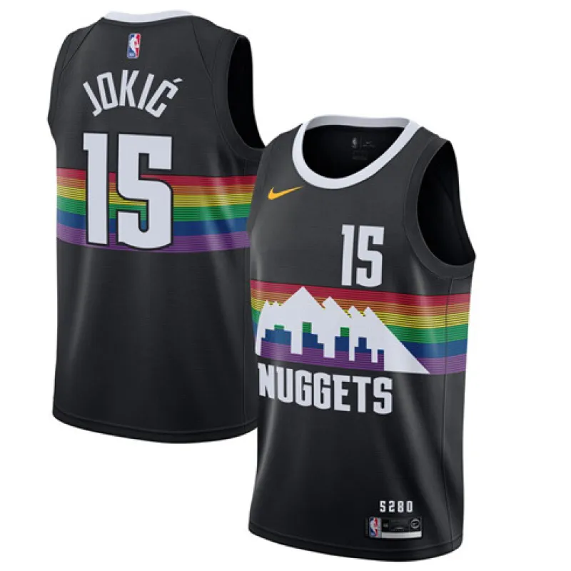 Nikola Jokic, Denver Nuggets, Saison 2019/20, City - Edition, Schwarz