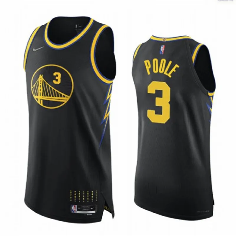 Jordan Poole, Golden State Warriors, 2021/22 City Edition, Black