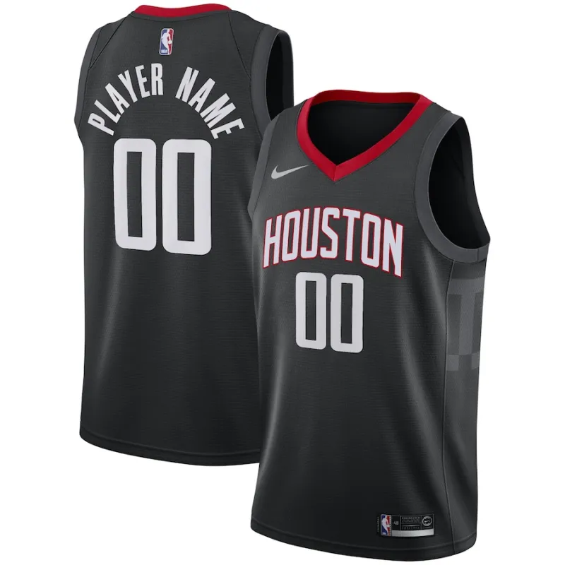 Houston Rockets, Custom Jersey, Statement Edition, Black