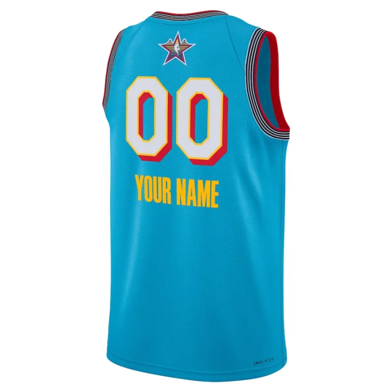 Jersey de la edición para fans del Juego de los Estrellas NBA 2025 unisex de la marca Jordan, Azul Claro