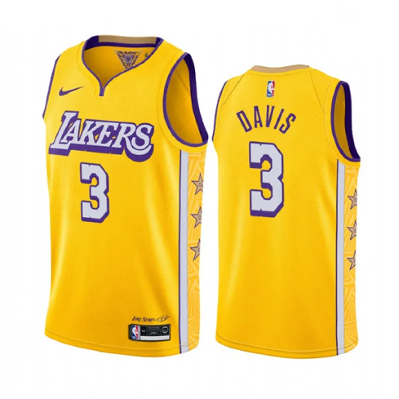 Anthony Davis, Los Angeles Lakers, 2019/20, City Edition, Yellow