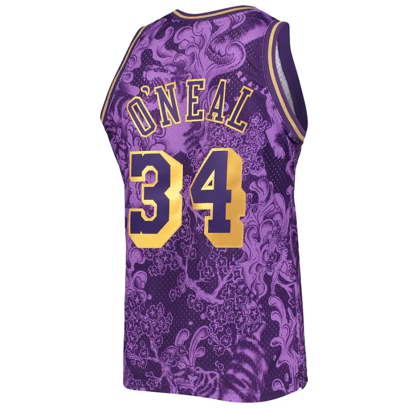 Shaquille O'Neal, Los Angeles Lakers, 1996/97 Jersey per Fan del Nuovo Anno Lunare, Viola
