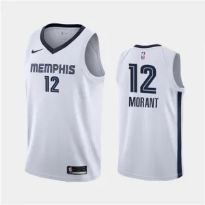 Ja Morant. Memphis Grizzlies. Édition Association. Blanc