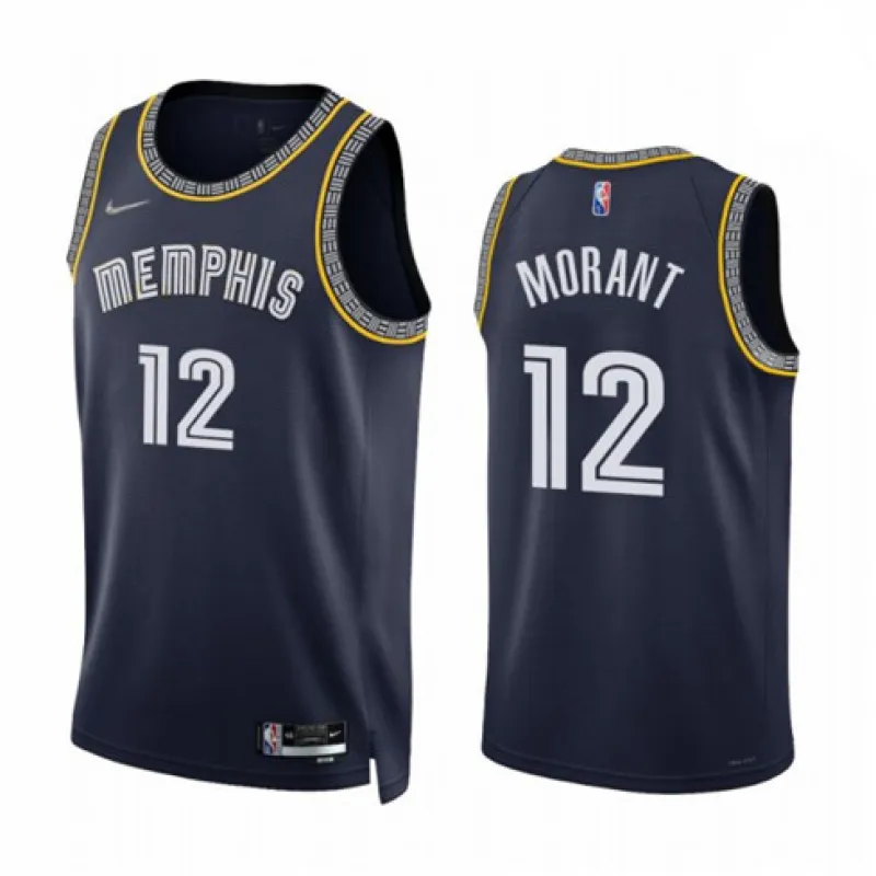 Ja Morant. Memphis Grizzlies. edizione City 2021/22. Blu navy