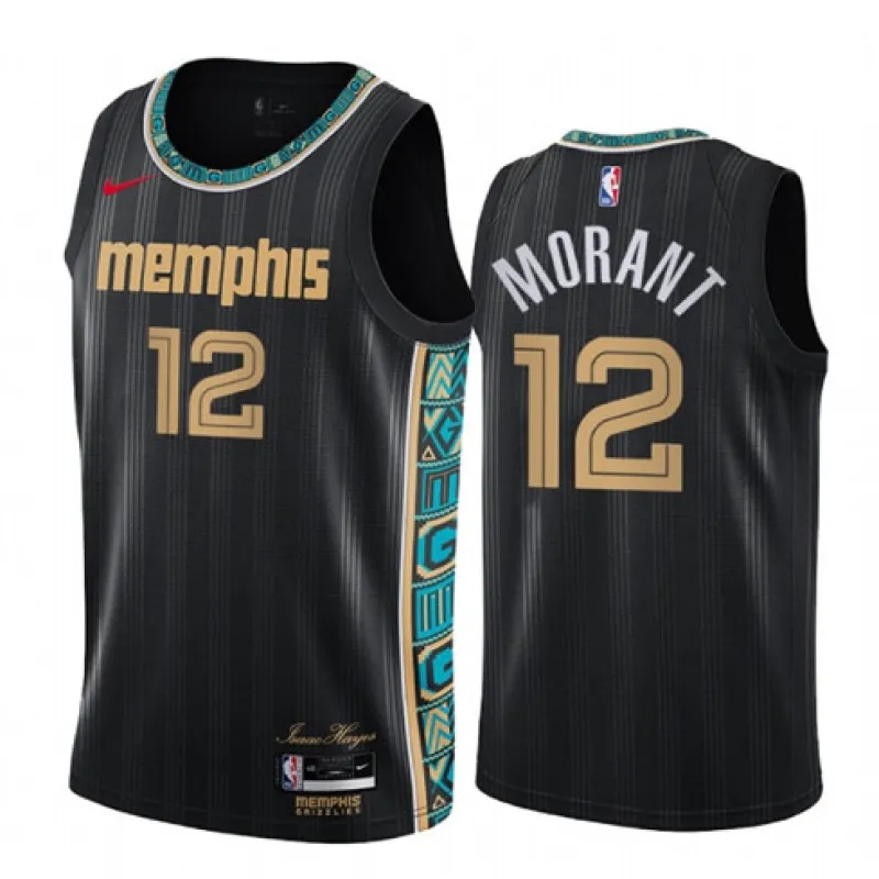 Ja Morant. Memphis Grizzlies. edizione City 2020/21. Nero