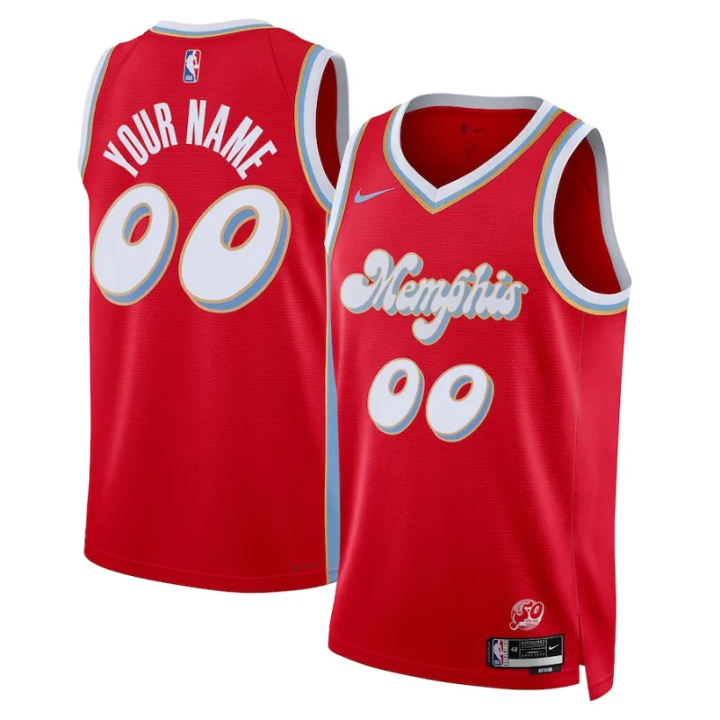 Memphis Grizzlies 2024/25 Custom, City Edition, Red