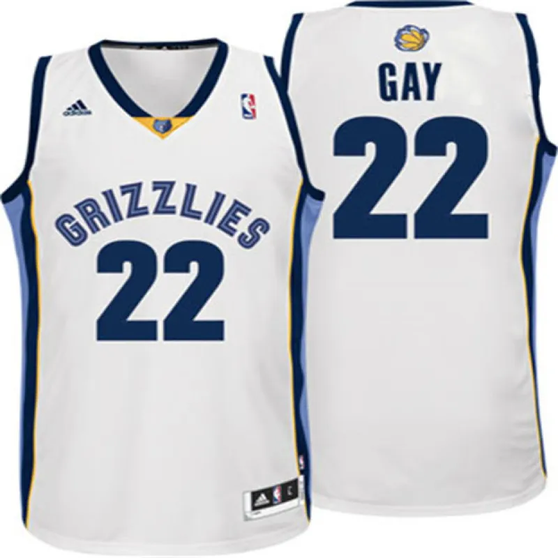 Rudy Gay. Memphis Grizzlies. Weiß
