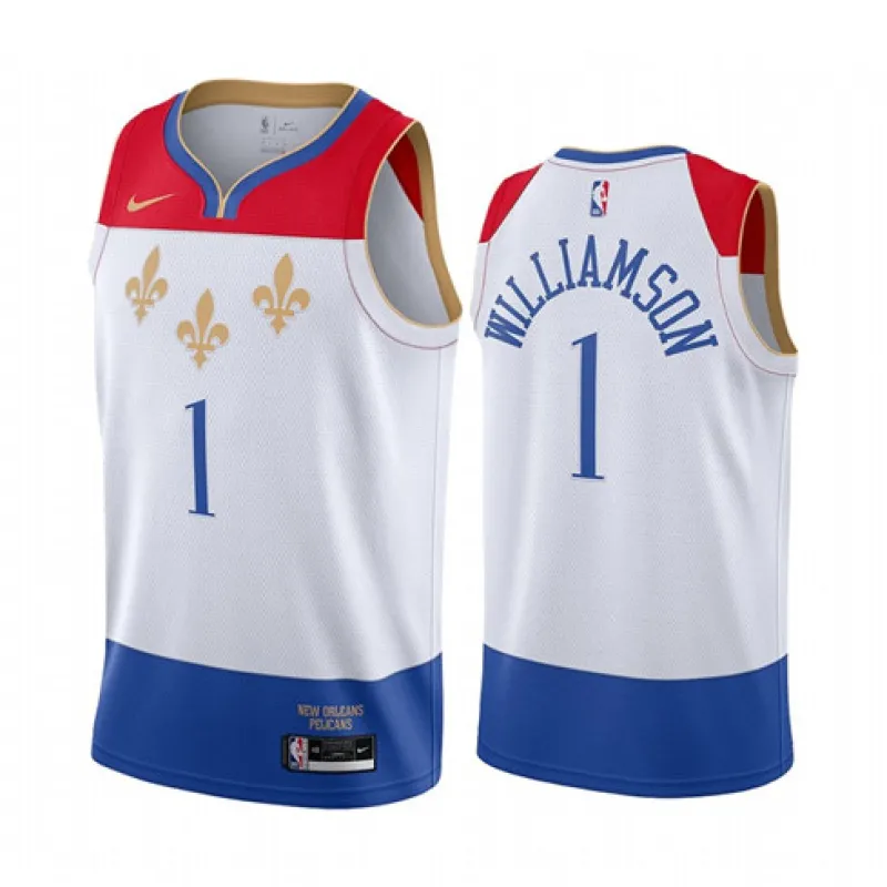 Zion Williamson, New Orleans Pelicans, edición de la ciudad 2020/21, blanco