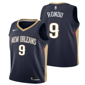 Rajon Rondo. New Orleans Pelicans. Blu scuro