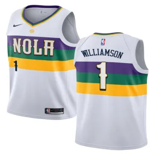 Zion Williamson. New Orleans Pelicans. 2018/19 City Edition. White