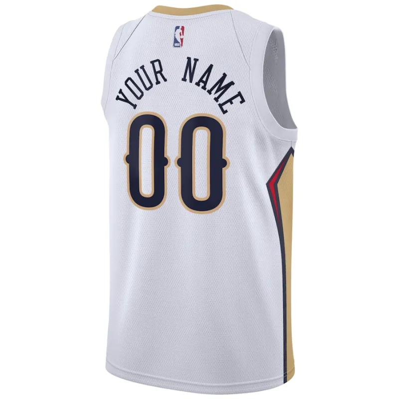 New Orleans Pelicans, Custom Jersey, Association Edition, White