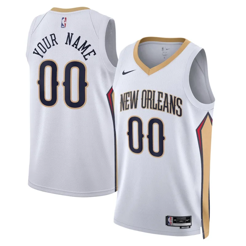 New Orleans Pelicans, Custom Jersey, Association Edition, White