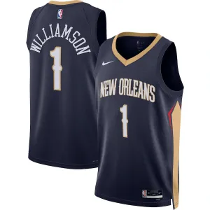 Zion Williamson, New Orleans Pelicans, Edizione Icona, Blu marinaio