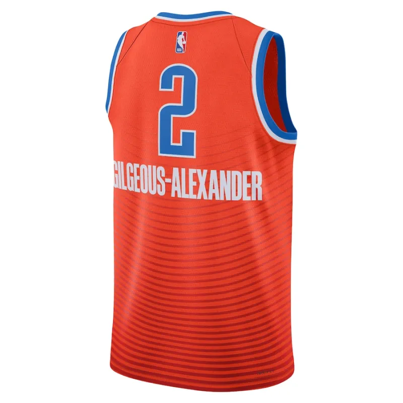 Shai Gilgeous-Alexander Oklahoma City Thunder, edición declaración, Naranja