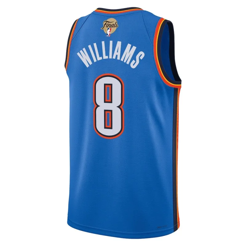 Maglia Swingman delle Finali NBA 2025 di Oklahoma City Thunder Jalen Williams - Edizione Icona - Blu