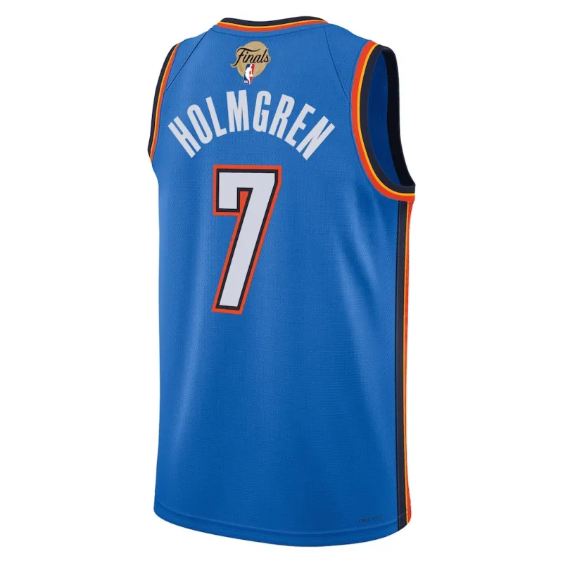 Camiseta Swingman de las Finales de la NBA 2025 de Oklahoma City Thunder Chet Holmgren - Edición Icono - Azul