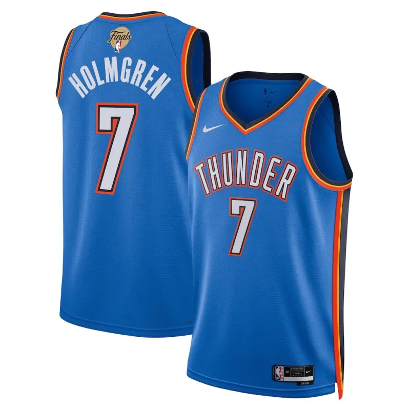Camiseta Swingman de las Finales de la NBA 2025 de Oklahoma City Thunder Chet Holmgren - Edición Icono - Azul