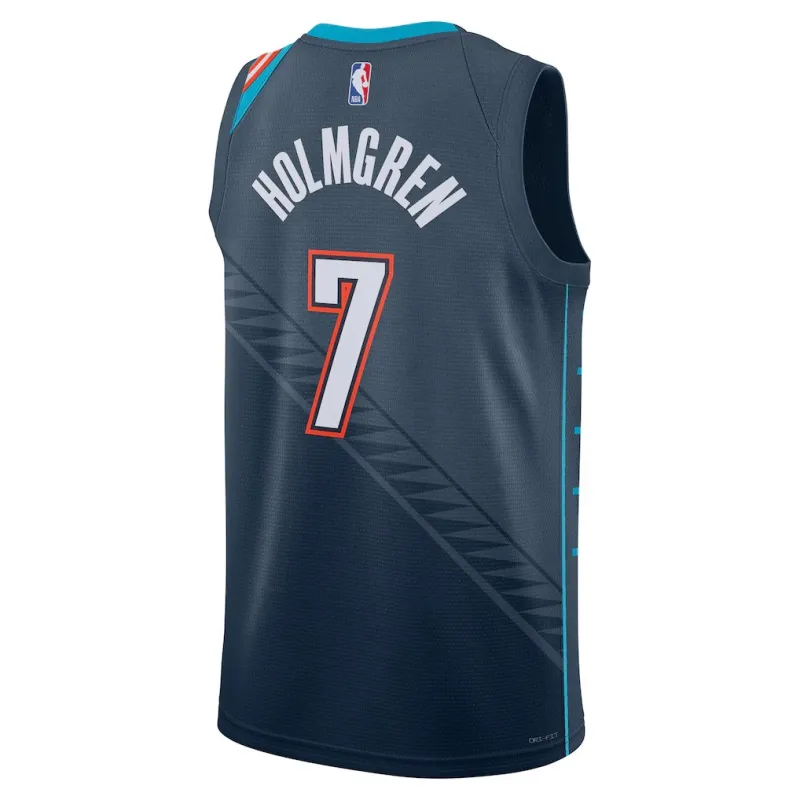 Oklahoma City Thunder Chet Holmgren 2025/26 Swingman Trikot - Stadtedition - Blau