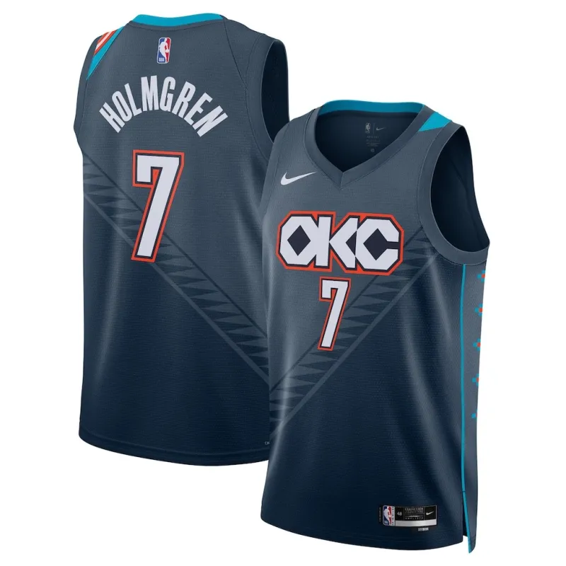 Oklahoma City Thunder Chet Holmgren 2025/26 Swingman Trikot - Stadtedition - Blau