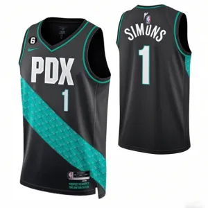 Anfernee Simons, Portland Trail Blazers, 2022/23 City Edition, Black