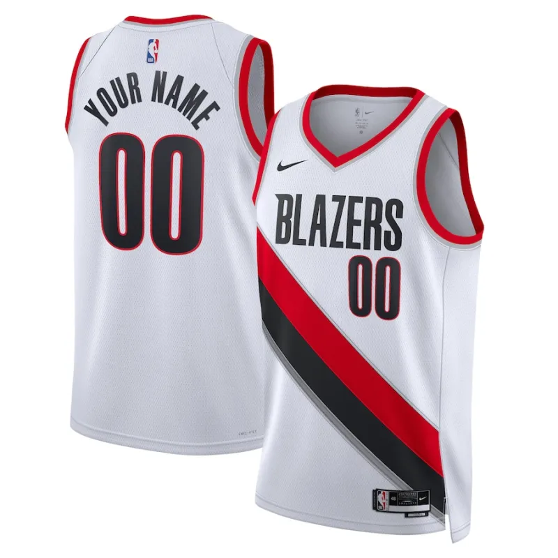Portland Trail Blazers Camiseta personalizada, edición asociación, Blanca