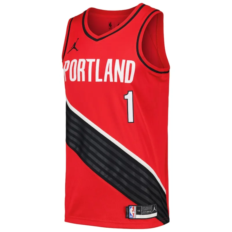 Anfernee Simons, Portland Trail Blazers, Statement-Edition, Rot