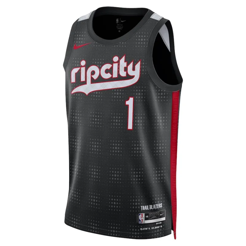 Anfernee Simons, Portland Trail Blazers, edición ciudad 2024/25, Negro