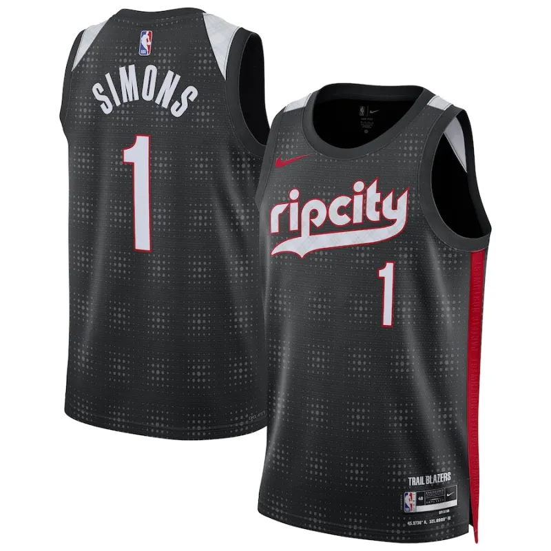 Anfernee Simons, Portland Trail Blazers, edición ciudad 2024/25, Negro