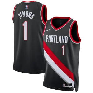 Anfernee Simons, Portland Trail Blazers, Icon-Edition, Schwarz
