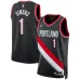 Anfernee Simons, Portland Trail Blazers, Icon Edition, Black