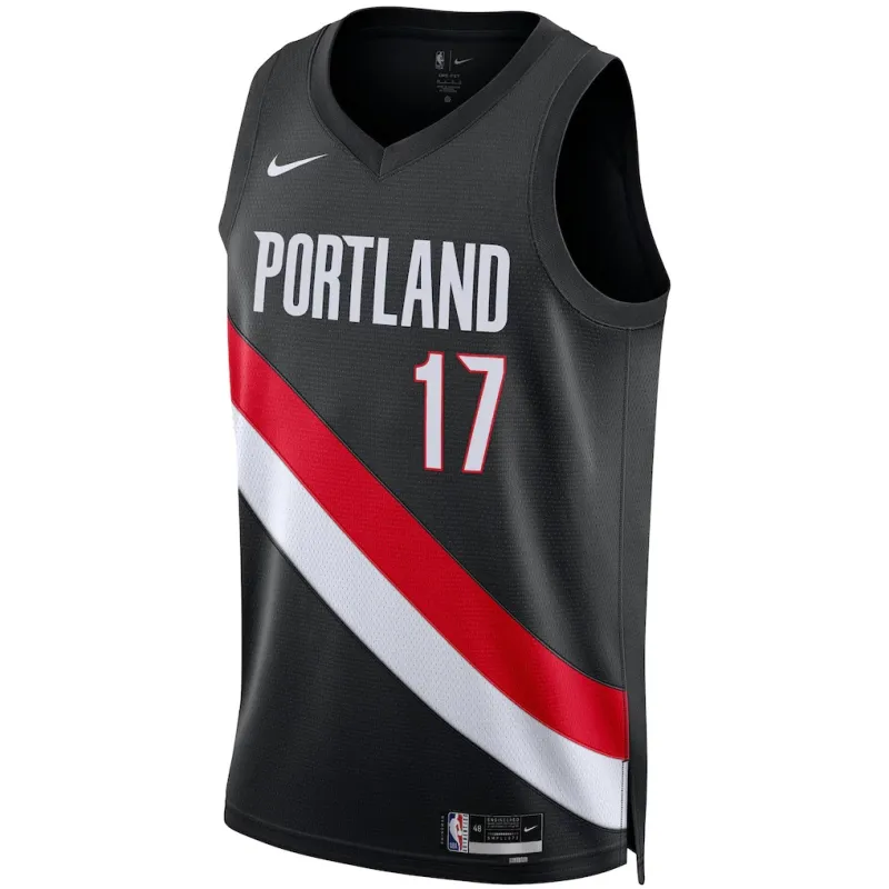 Portland Trail Blazers Shaedon Sharpe Swingman Jersey - Icon Edition - Black