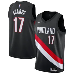 Portland Trail Blazers Shaedon Sharpe Swingman Jersey - Icon Edition - Black