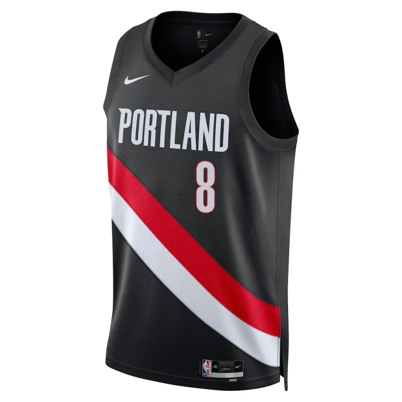 Maglia Swingman dei Portland Trail Blazers Deni Avdija - Edizione Icona - Nera