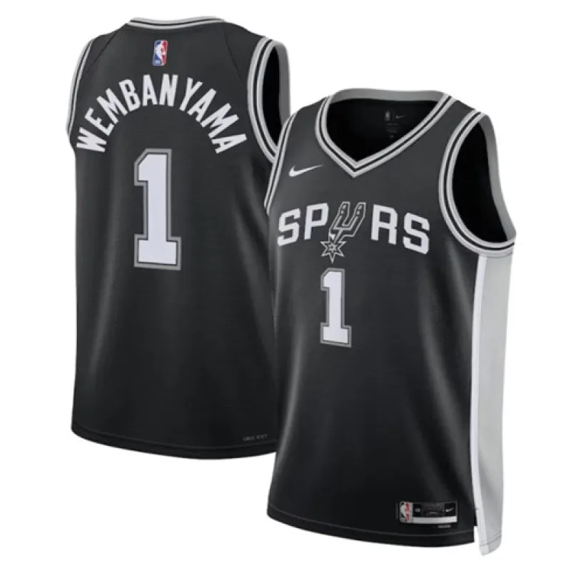 Victor Wembanyama. San Antonio Spurs. Icon 2023. Schwarz