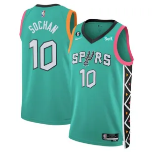 Jeremy Sochan. San Antonio Spurs. 2022/23 City Edition. Green