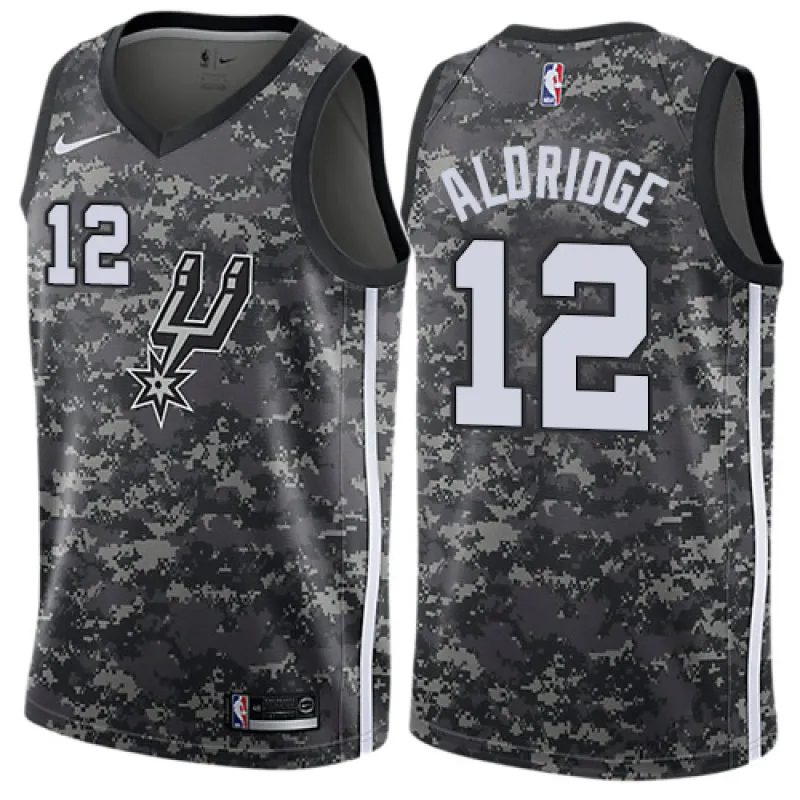 LaMarcus Aldridge. San Antonio Spurs. City Edition. Grey