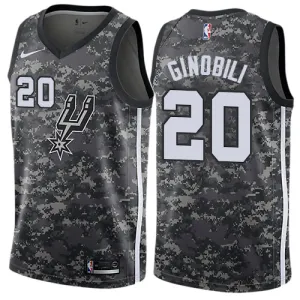Manu Ginobili. San Antonio Spurs. City Edition. Grau
