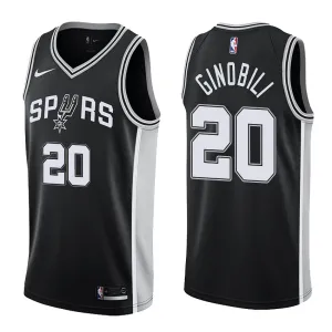 Manu Ginobili. San Antonio Spurs. Icon. Schwarz