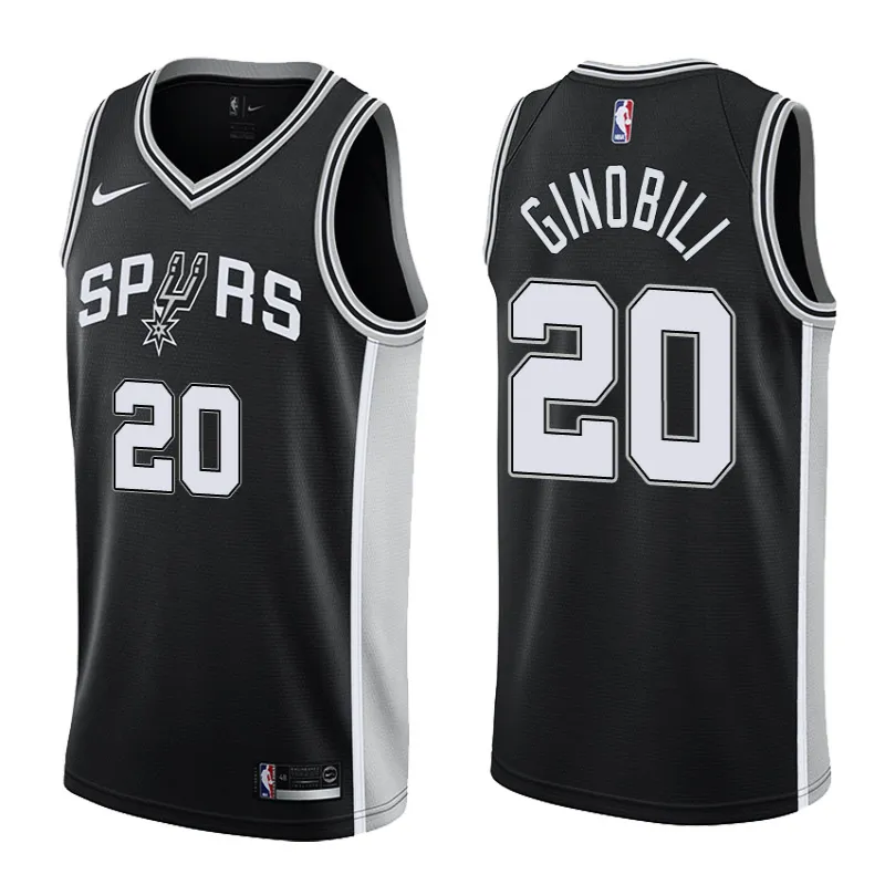 Manu Ginobili. San Antonio Spurs. Icon. Black