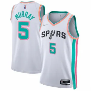 Dejounte Murray. San Antonio Spurs. City Edition 2021/22. Weiß