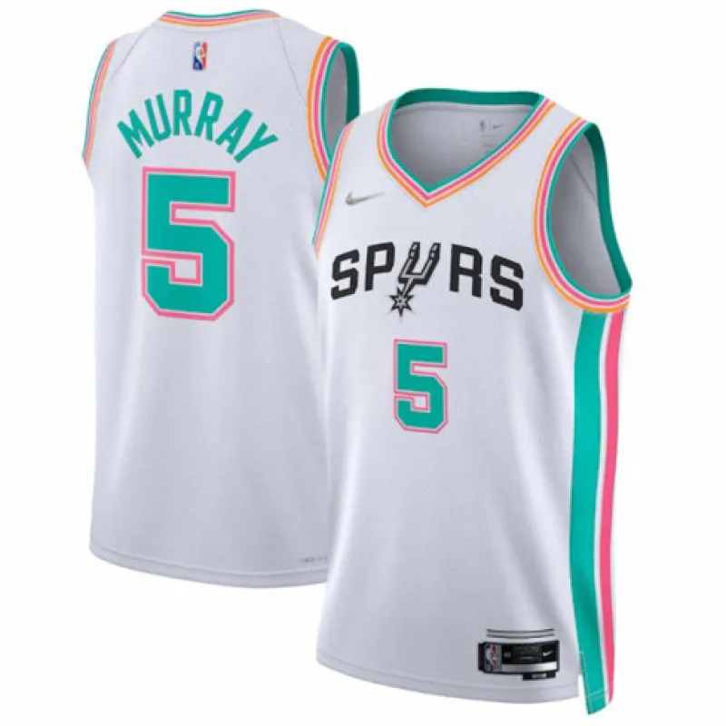 Dejounte Murray. San Antonio Spurs. 2021/22 City Edition. White
