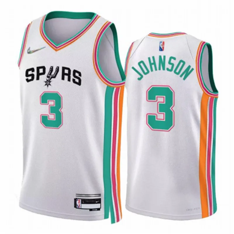 Keldon Johnson. San Antonio Spurs. City Edition 2021/22. Weiß