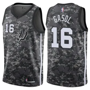 Pau Gasol. San Antonio Spurs. City Edition. Grau