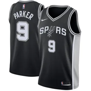 Tony Parker. San Antonio Spurs. Ikon. Schwarz