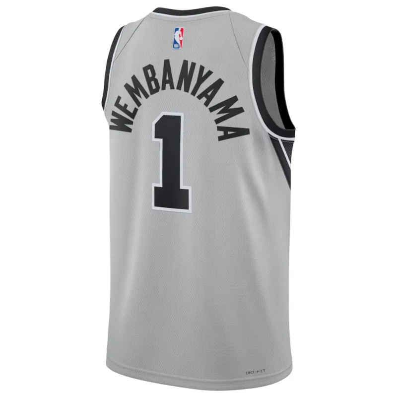 Maillot Swingman des San Antonio Spurs Victor Wembanyama - Version Statement - Gris