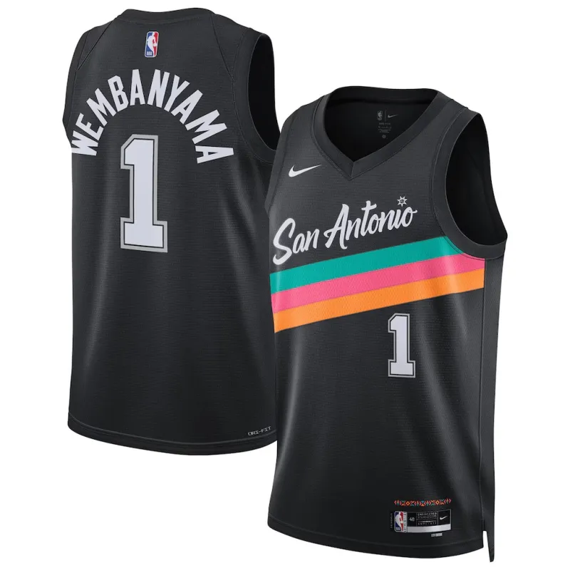 SAS Wembanyama 2025/26 City Edition Jersey Black