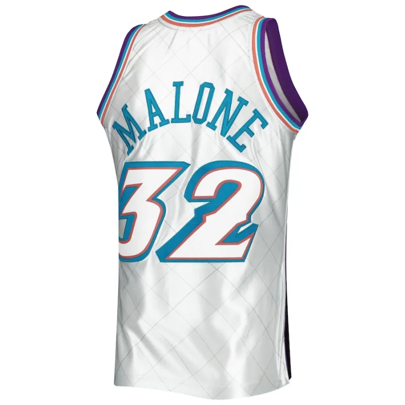 Karl Malone Utah Jazz 1996/97 Edición Clásica del 75º Aniversario, Blanco