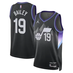 Utah Jazz Ace Bailey Swingman Jersey - Statement Edition - Black