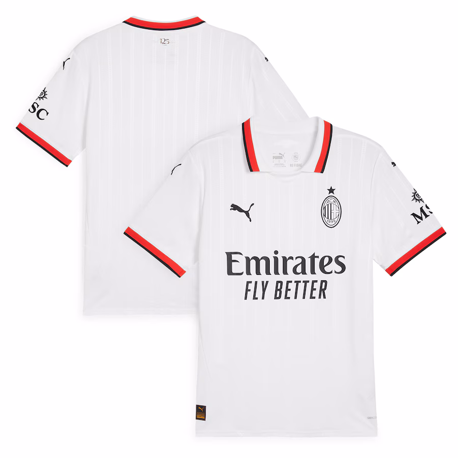 Maillot d'extérieur 2024/25 du AC Milan-Blanc