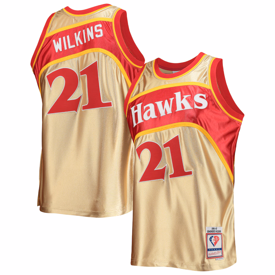 Dominique Wilkins Atlanta Hawks Mitchell & Ness 75th Anniversary 1986/87 Jersey